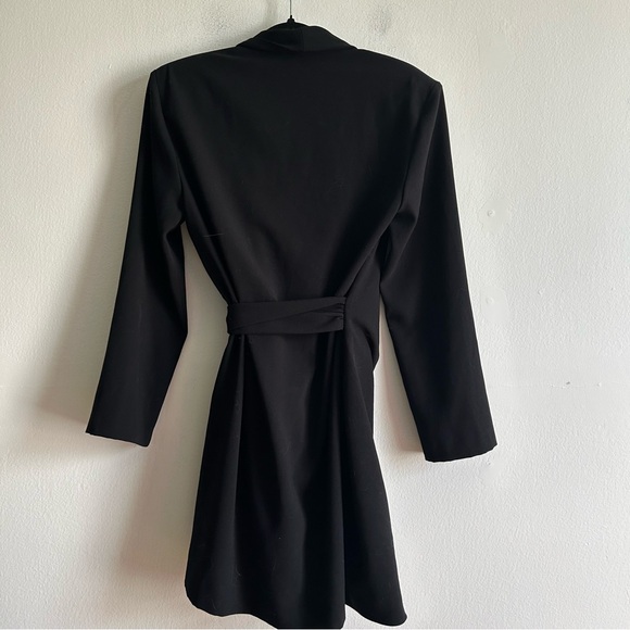 Zara Black Long Sleeves Wrap Dress - Picture 7 of 11